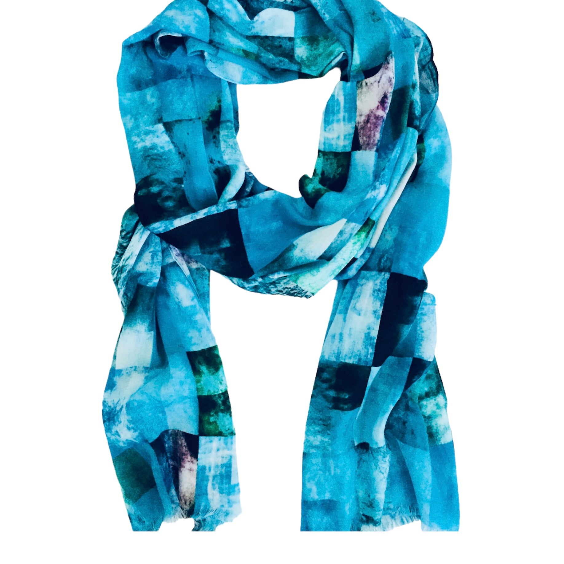 Scarf – Green & Turquoise Check