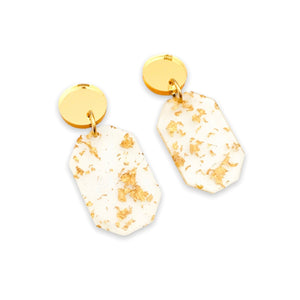 CLEARANCE - Drop Earrings Gold Foil